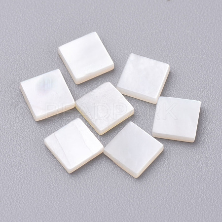 Natural White Shell Mother of Pearl Shell Cabochons SHEL-T007-27B-1