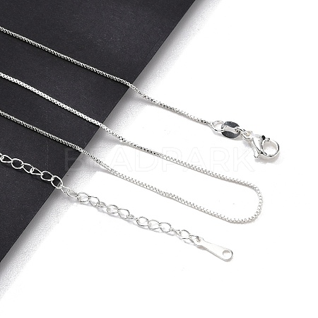 Brass Box Chain Necklaces for Women NJEW-G160-17S-1