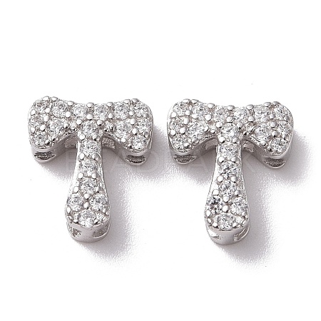 925 Sterling Silver Micro Pave Cubic Zirconia Beads STER-Z005-15P-T-1