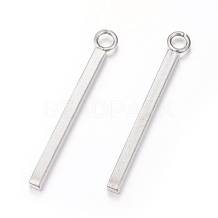 Tarnish Resistant 304 Stainless Steel Bar Pendants X-STAS-P186-05P-33mm-1