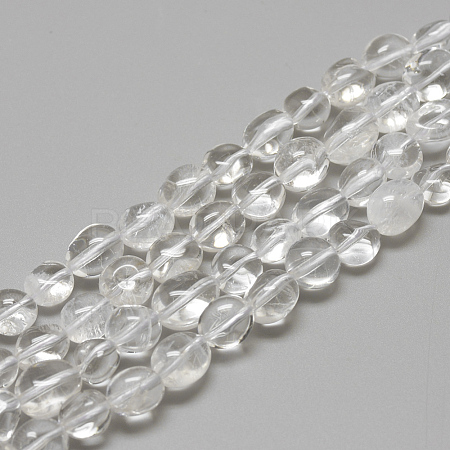 Natural Quartz Crystal Beads Strands X-G-R445-8x10-08-1