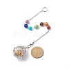 Chakra Natural & Synthetic Mixed Gemstone Teardrop Dowsing Pendulums PALLOY-JF01883-02-3