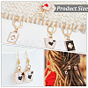 12Pcs 4 Style Alloy Enamel Playing Card Charm Locking Stitch Markers HJEW-PH01665-4