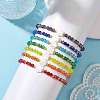 7Pcs 7 Colors Flower Natural Shell & Glass & Seed Beaded Stretch Bracelets Set BJEW-JB10182-3