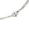 Tarnish Resistant Smooth Surface 304 Stainless Steel Figaro Chain Necklace Making STAS-A028-N022P-2