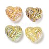 UV Plating Rainbow Iridescent Acrylic Beads OACR-O008-04-1