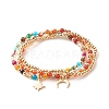 Natural Agate Round Beads Stretch Bracelets BJEW-JB07294-05-1