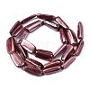 Spray Painted Natural Freshwater Shell Beads Strands X-SHEL-S276-90D-3