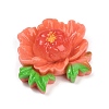 Opaque Resin Flowers Cabochons RESI-R463-02D-2
