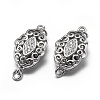 Anti-Tarnish Rhodium Plated 925 Sterling Silver Box Clasps STER-L057-010P-1