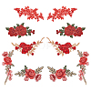 5 Pairs 5 Style 3D Flower Appliques DIY-WR0003-83-1