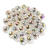 UV Plating Rainbow Iridescent Acrylic Beads OACR-A014-03I-3