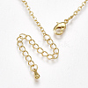 Brass Cubic Zirconia Pendant Necklaces NJEW-S418-02-4