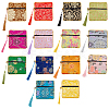  14Pcs 14 Colors Chinese Brocade Tassel Zipper Jewelry Bag Gift Pouch ABAG-NB0001-21-1