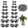 2 Bagds Oval Felt Craft Doll Eye DIY-FG0010-04B-1