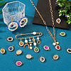 18Pcs 9 Colors UV Plating Alloy Pendants ALRI-TA0001-20-7