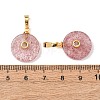 Natural Strawberry Quartz Pendants G-P628-03G-09-3