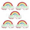 5Pcs Transparent Acrylic Enamel Beads OACR-YW0001-31C-1