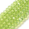 Baking Paint Transparent Glass Beads Strands LS-DGLA-A034-J8MM-D07-1