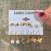 Alloy & Plastic Pearl Earring Sets WG17A46-05-1