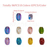 Cheriswelry 96Pcs 8 Colors Transparent Glass Beads Strands GLAA-CW0001-04-14