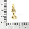 Brass Micro Pave Cubic Zirconia Pendants ZIRC-C012-01G-09-3