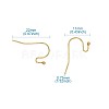 Kissitty Brass Hook Ear Wire KK-KS0001-09-8