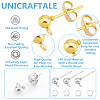 Unicraftale 120Pcs 2 Colors Iron Ball Stud Earring Post KK-UN0001-70-5