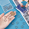 12 Pairs 202 Stainless Steel Huggie Hoop Earrings with 316 Surgical Stainless Steel Pins EJEW-SC0001-40P-3