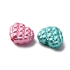 Pearlized Opaque Acrylic Waffle Beads X-OACR-G052-06-2