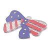 Independence Day Printed Transparent Acrylic Pendants OACR-B055-02G-2
