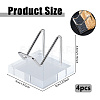 4Pcs Stainless Steel Display Holder with Square Clear Acrylic Bases AJEW-DC0003-34-2