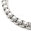 304 Stainless Steel Box Chain Bracelet for Men Women BJEW-E009-02P-2