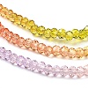 Transparent Painted Glass Beads Strands X1-DGLA-A034-T1mm-A12-4