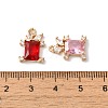 Brass Micro Pave Cubic Zirconia Pendants KK-C062-006G-3