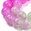 Spray Painted Crackle Glass Beads Strands DGLA-C002-10mm-08-4