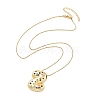 Brass Micro Pave Cubic Zirconia Letter Pendant Necklaces KK-Z069-01G-Z-2