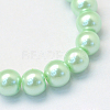 Baking Paint Pearlized Glass Pearl Round Bead Strands X-HY-Q330-8mm-04-2