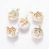 Natural Cultured Freshwater Pearl Pendants PEAR-F014-01G-1
