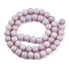 Opaque Solid Color Glass Beads Strands X-GLAA-T032-P8mm-07-3