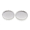 201 Stainless Steel Cabochon Settings STAS-P249-10A-S-1