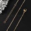 Ion Plating(IP) 304 Stainless Steel Cable Chain Necklace STAS-T040-PJ205-60-4