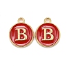 Golden Plated Alloy Enamel Charms ENAM-S118-03B-1