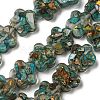 Dyed Natural Imperial Jasper with Resin Beads Strands G-G083-G01-01-1