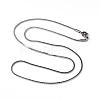 Non-Tarnish 304 Stainless Steel Square Snake Chains Necklaces NJEW-K049-05P-1