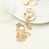 Alloy Rhinestone & Iron Keychain KEYC-YW00279-01-4
