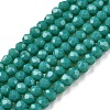 Opaque Solid Color Glass Beads Strands EGLA-T021-02C-1
