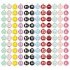 120Pcs 12 Colors Golden Plated Alloy Charms ENAM-SZ0001-64H-1