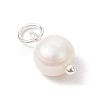 Natural Cultured Freshwater Pearl Two Sides Polished Charms PALLOY-JF04036-02-4