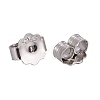 Rhodium Plated 925 Sterling Silver Friction Ear Nuts STER-L063-09P-6